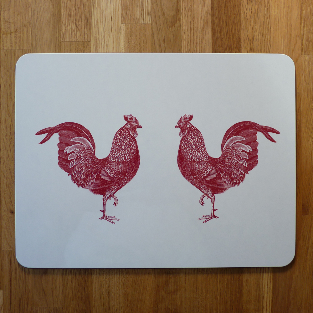 tworedcockerels_tablemat